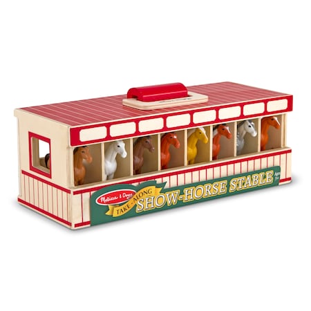 Melissa & Doug Take-Along Show-Horse Stable Play Set 3744